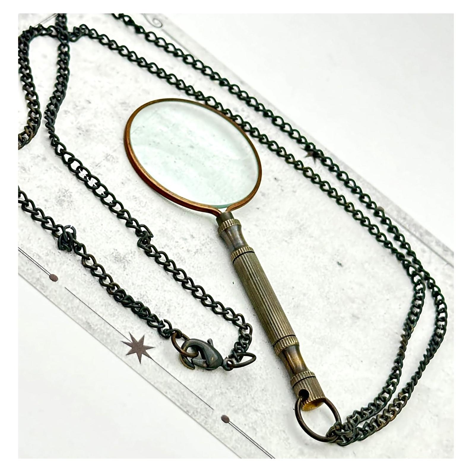 Monóculo de Aumento GeekGifts 10x con Cadena de Latón