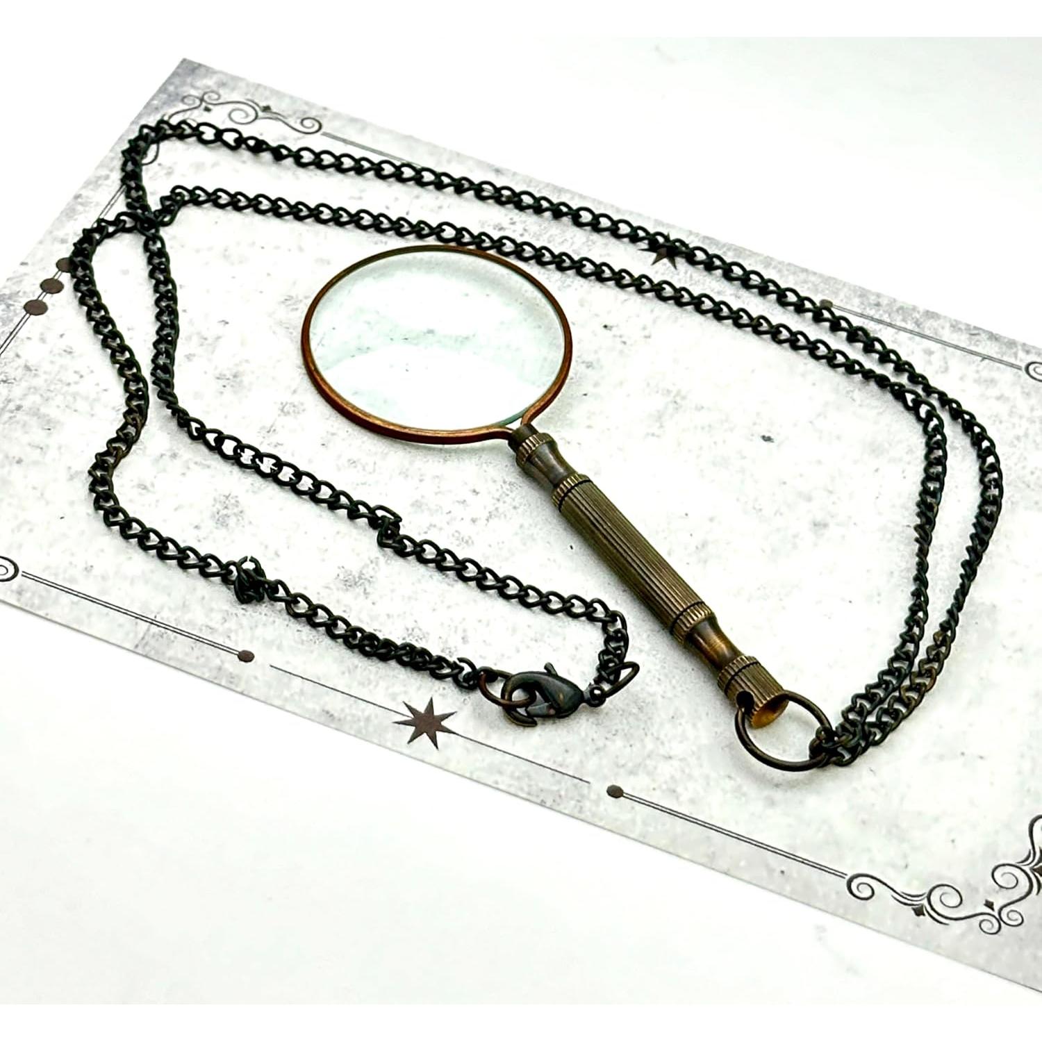 Monóculo de Aumento GeekGifts 10x con Cadena de Latón