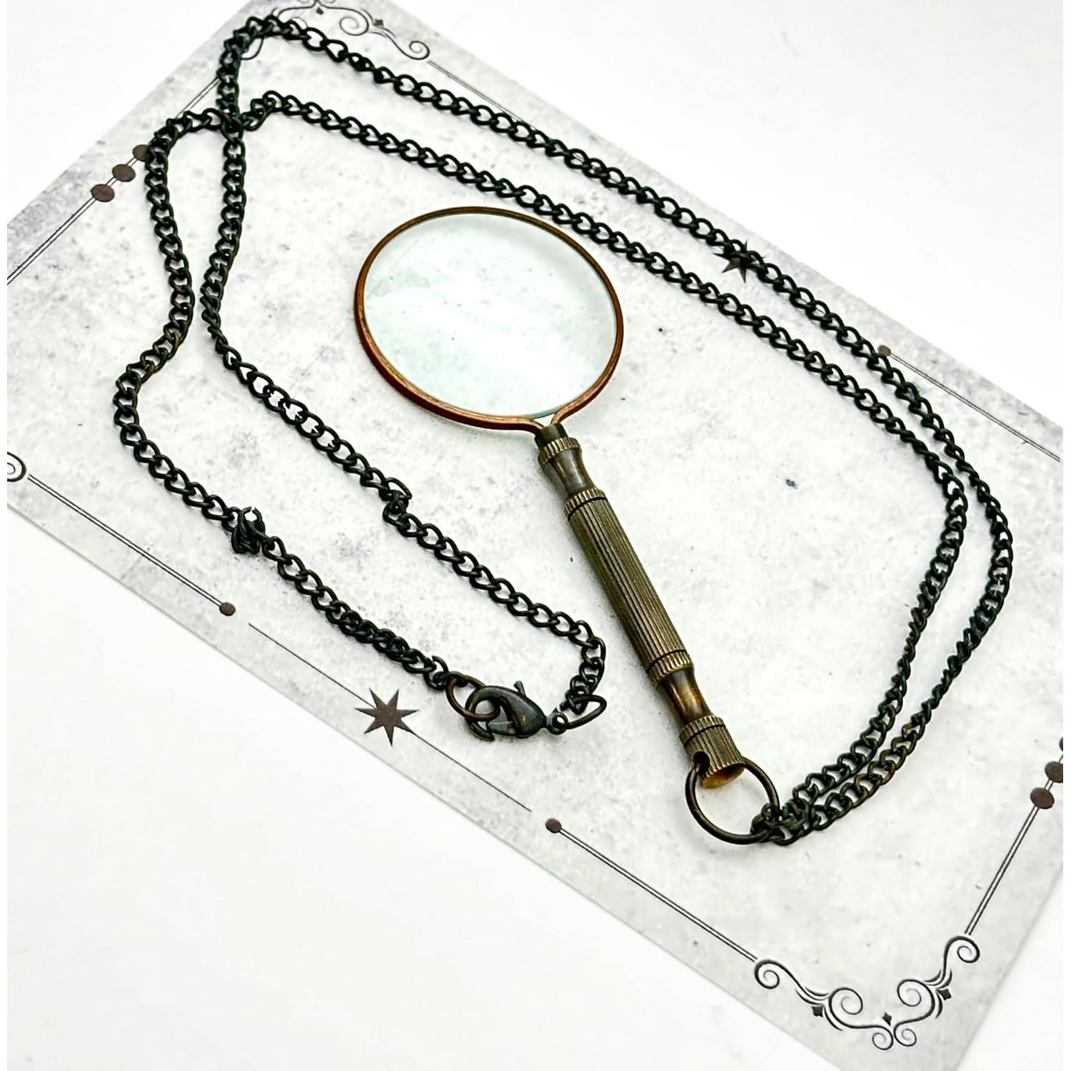 Monóculo de Aumento GeekGifts 10x con Cadena de Latón