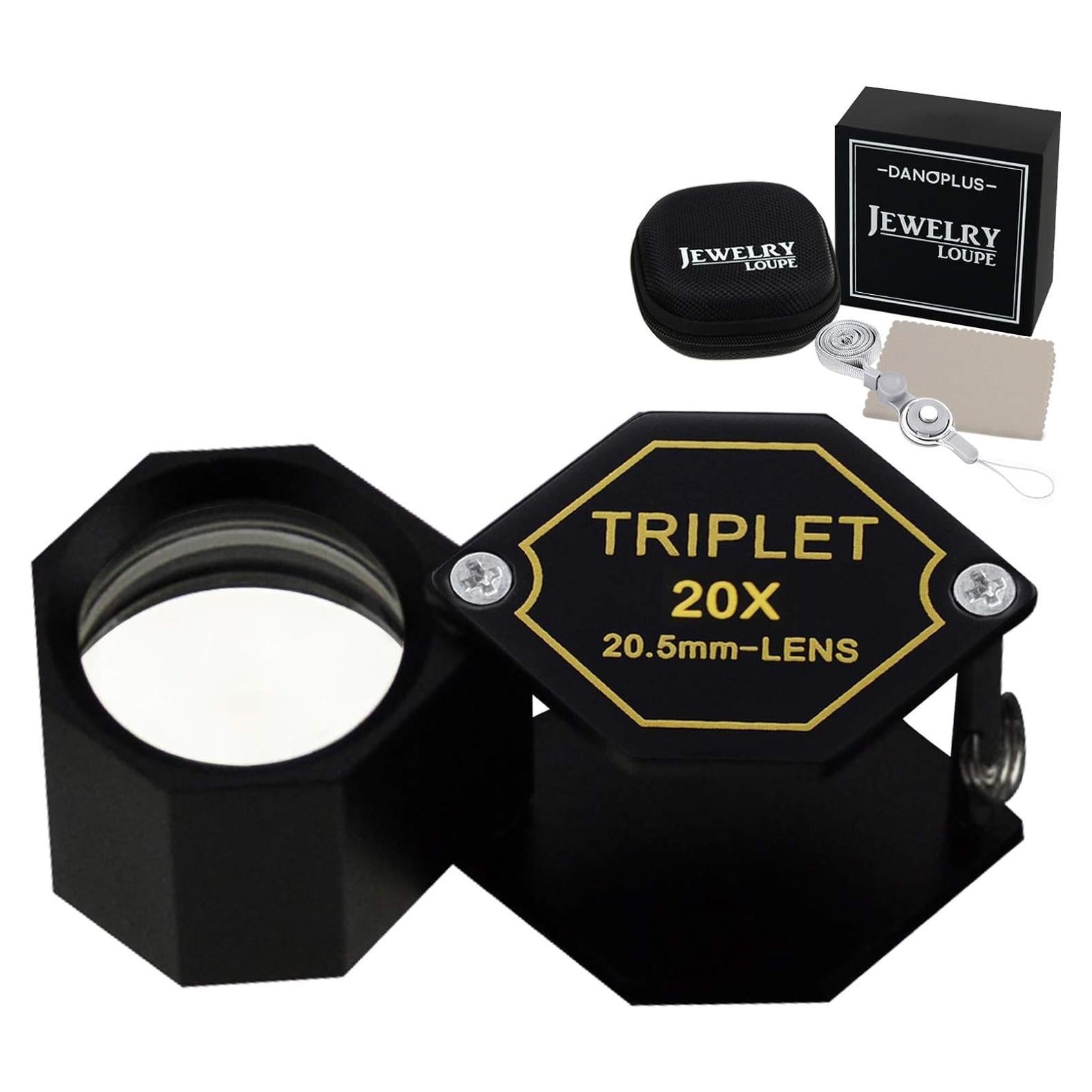 Lupa de Joyería 20x DANOPLUS con Lente Triplete 20.5mm