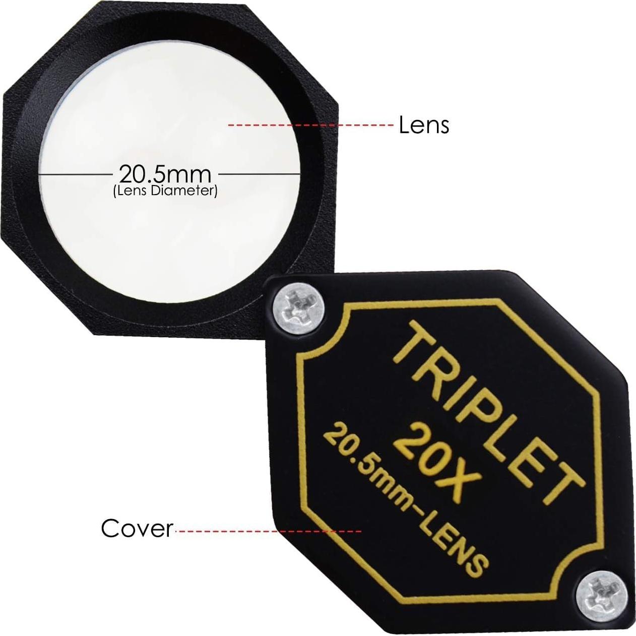 Lupa de Joyería 20x DANOPLUS con Lente Triplete 20.5mm