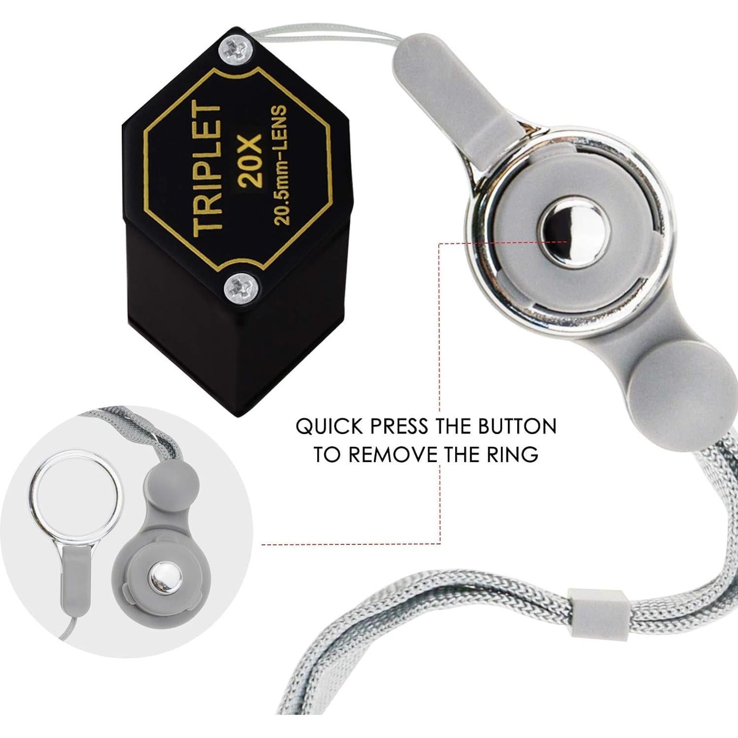 Lupa de Joyería 20x DANOPLUS con Lente Triplete 20.5mm