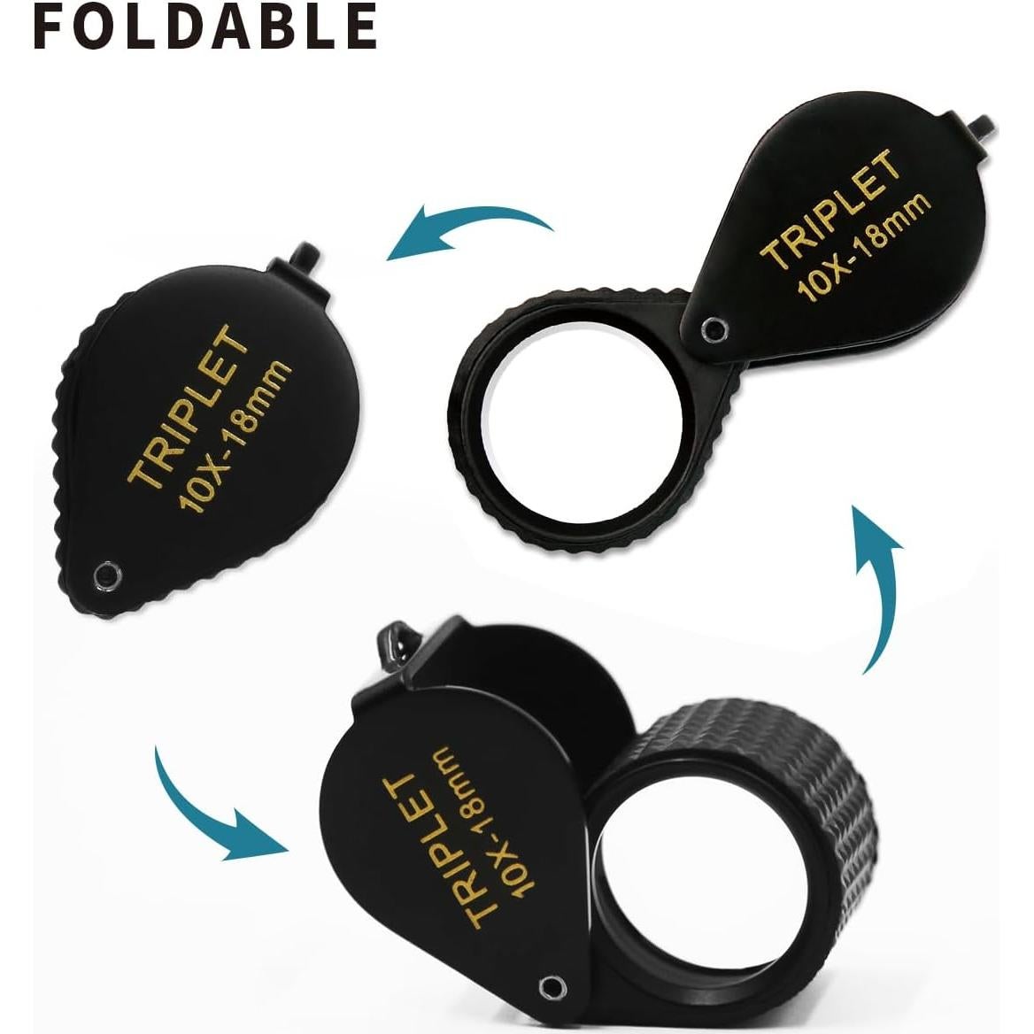 Lupa de Joyero 10X Koparneed con Lente Triplete 18mm