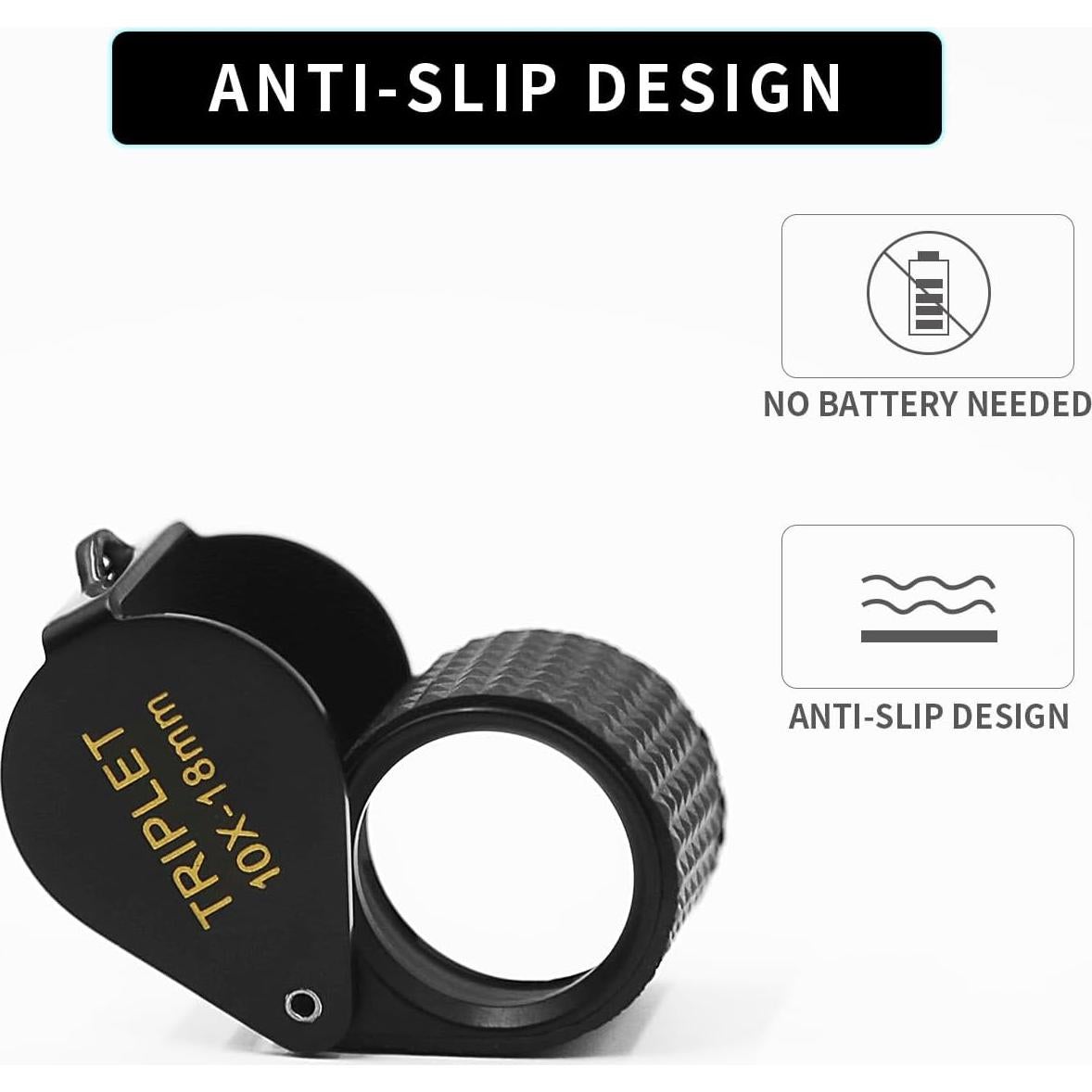 Lupa de Joyero 10X Koparneed con Lente Triplete 18mm