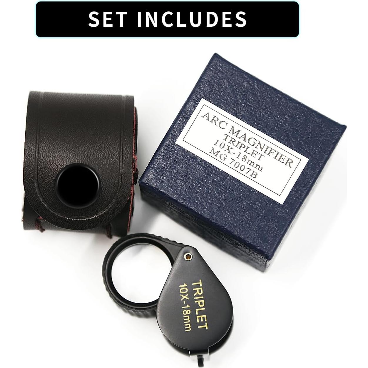 Lupa de Joyero 10X Koparneed con Lente Triplete 18mm