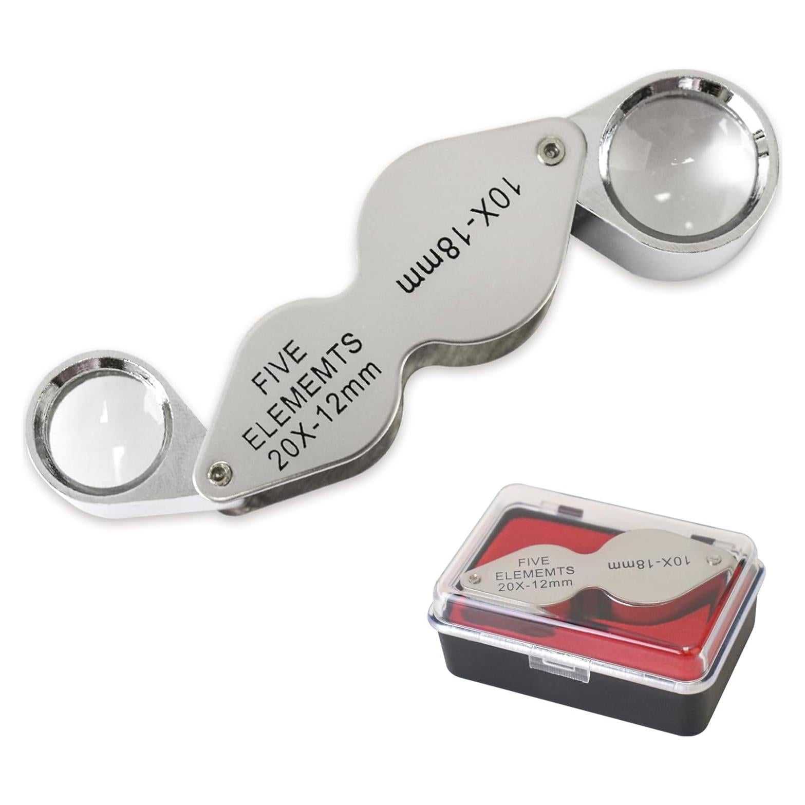Lupa de Joyero Plegable STNRST-IN 10X 20X con Caja
