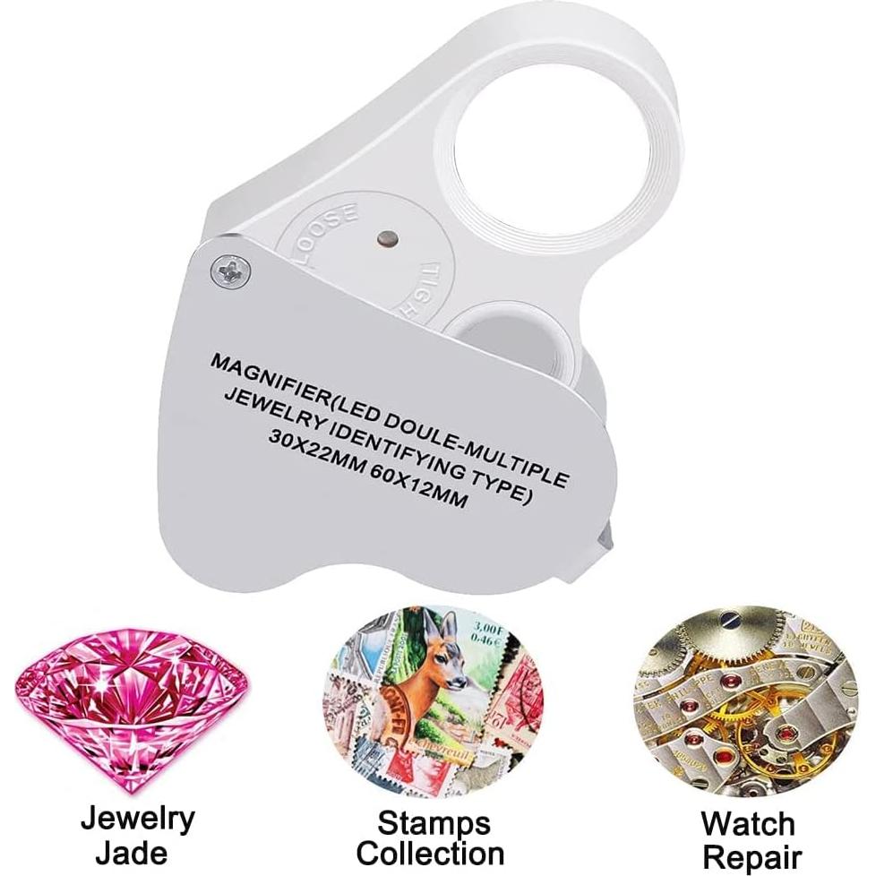 Lupa de Joyería Plegable Dreame 30x 60x LED - Portátil