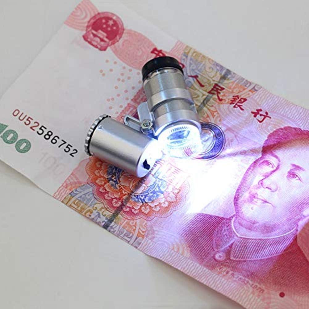 Lupa de Bolsillo Rongon 45X con 2 Luces LED - Microscopio