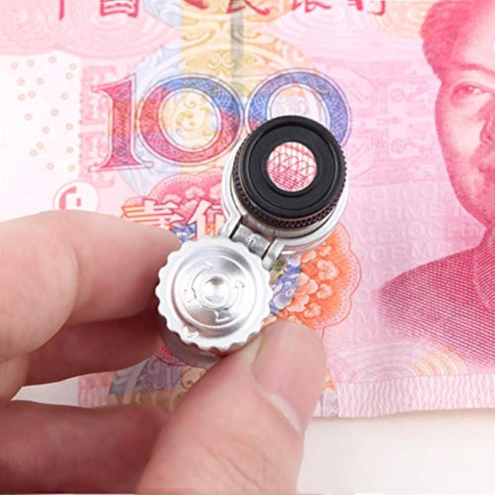 Lupa de Bolsillo Rongon 45X con 2 Luces LED - Microscopio