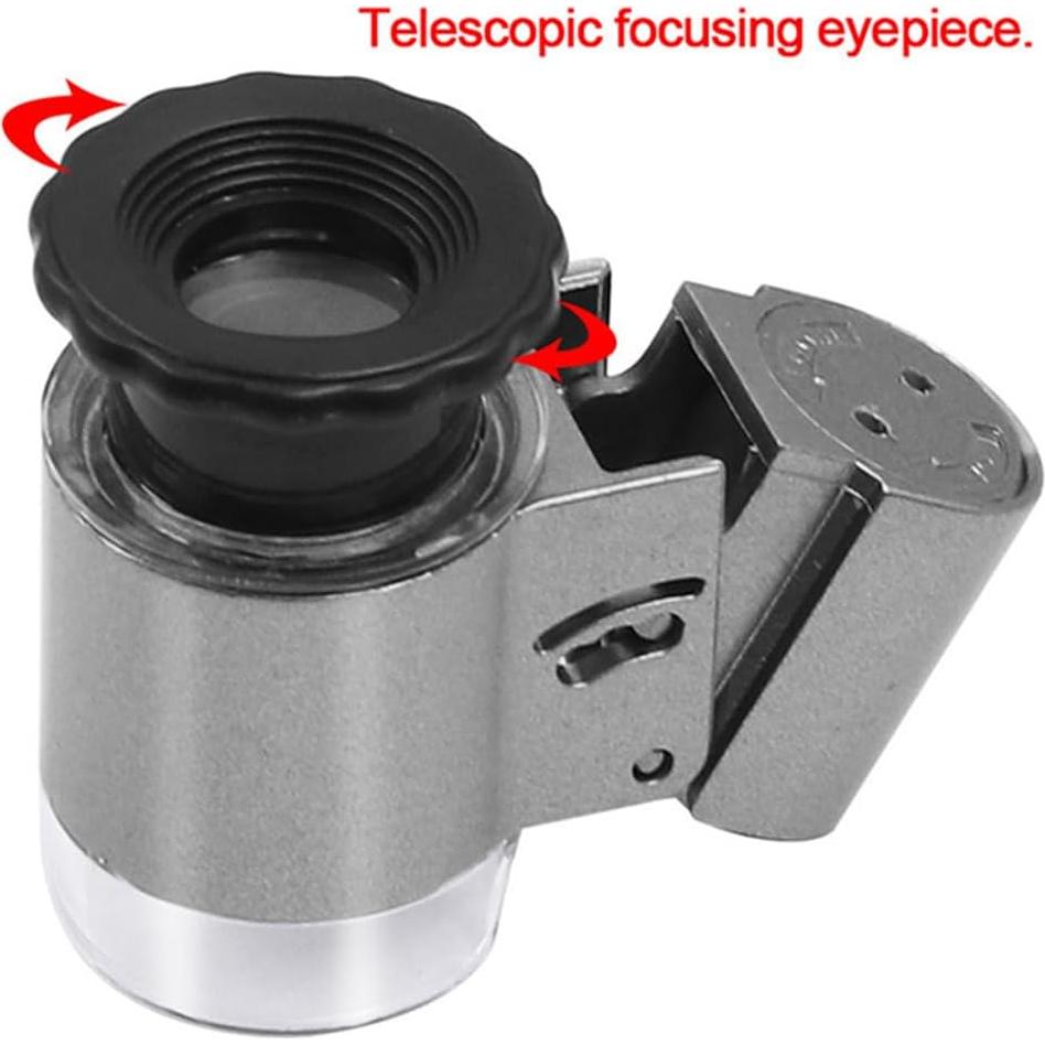 Lupa de Joyería SIQITECHNO 50X con Luz LED y UV