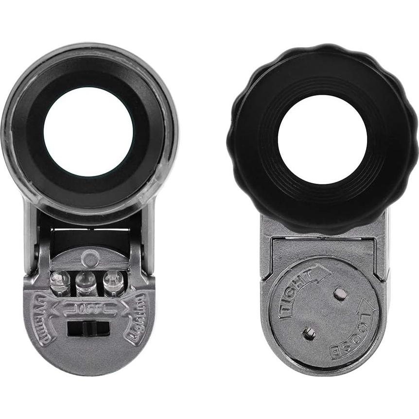 Lupa de Joyería SIQITECHNO 50X con Luz LED y UV