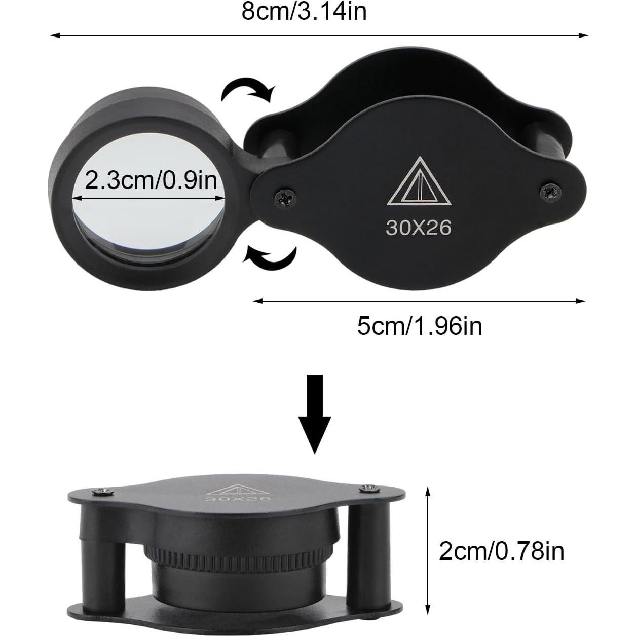 Lupa Plegable Rongon TA-101 30X para Joyeros 26mm