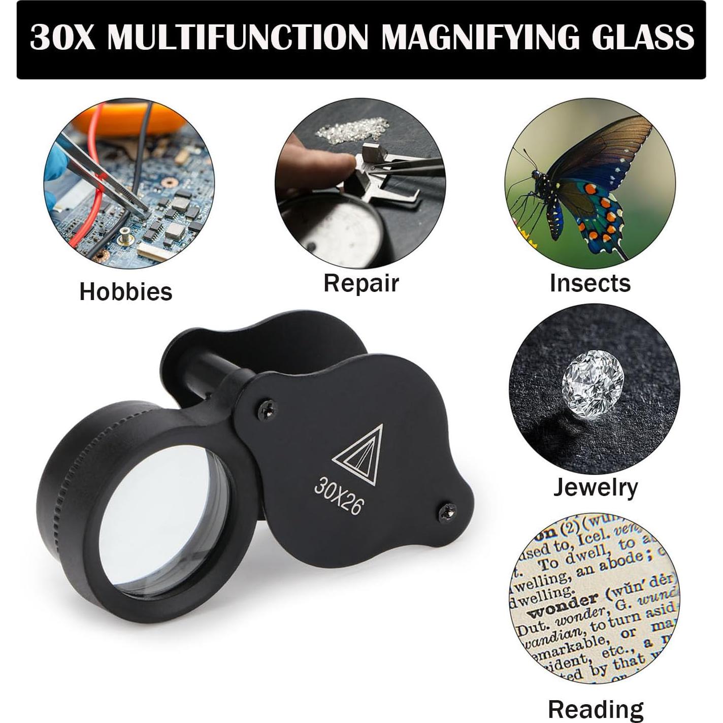 Lupa Plegable Rongon TA-101 30X para Joyeros 26mm