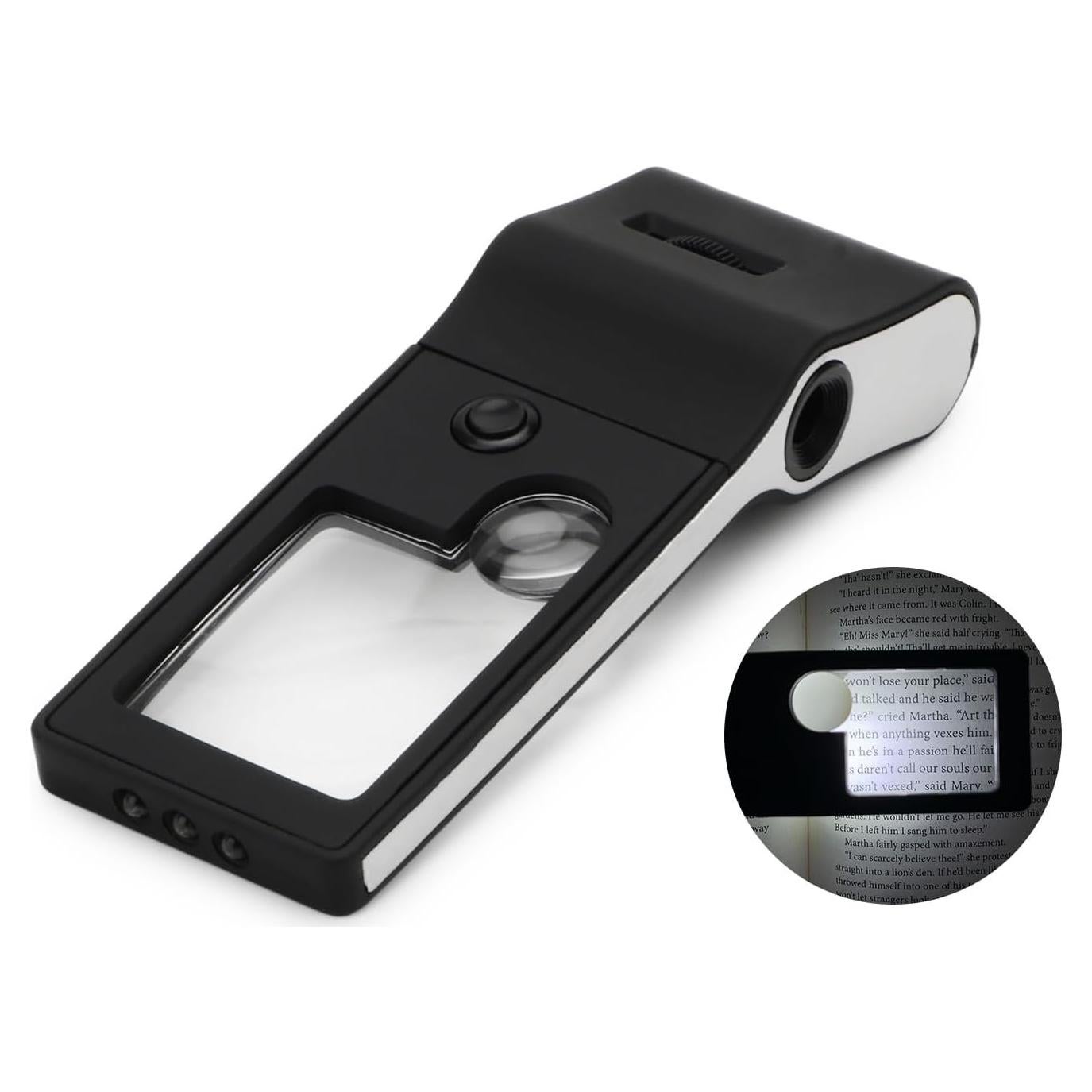 Lupa de Joyero Rongon con Luz LED y UV 3X 10X 55X