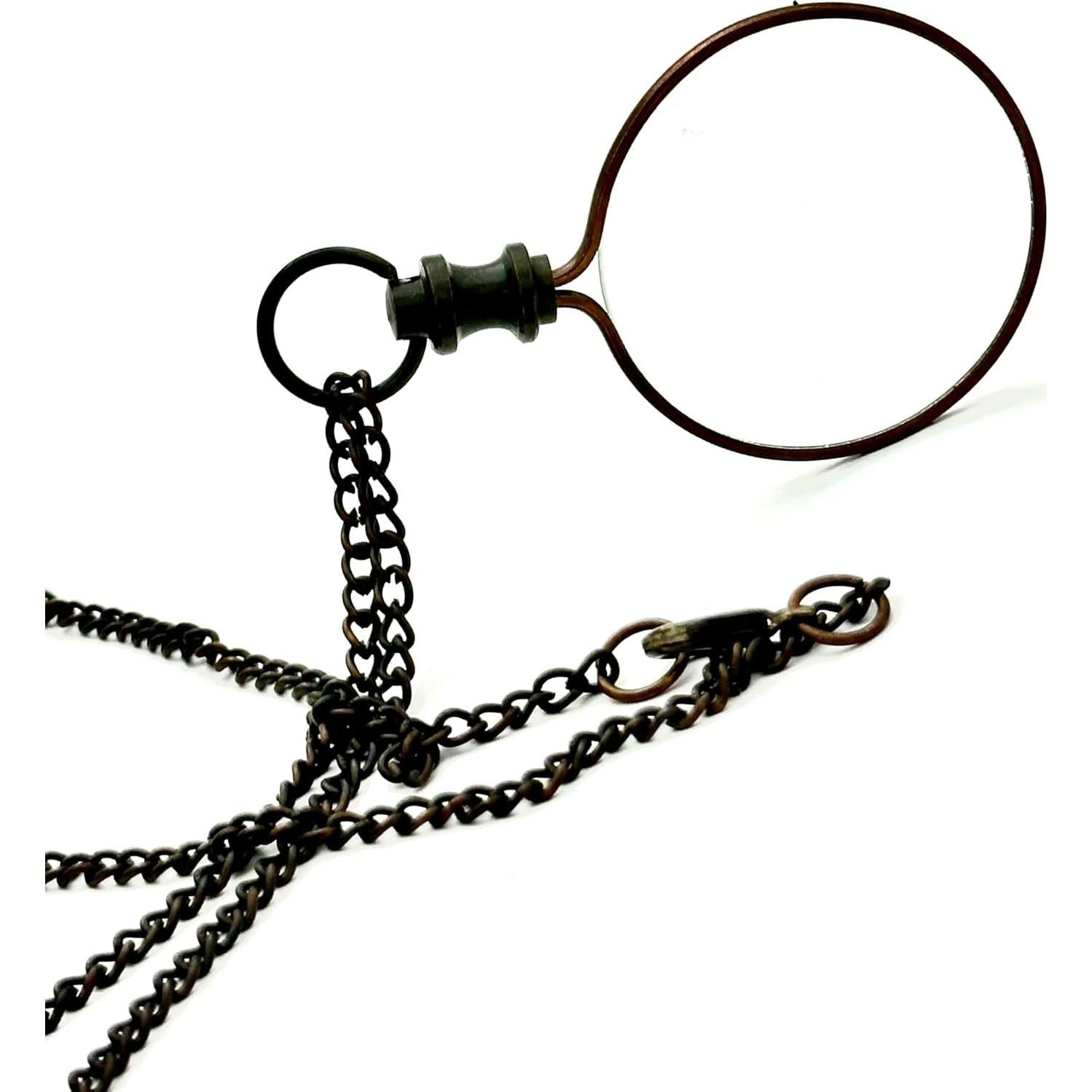 Monóculo de bolsillo GeekGifts de latón con lupa 8x