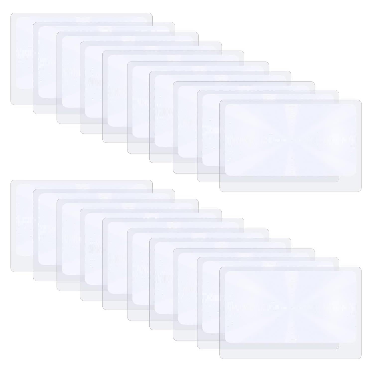 Lentes de Aumento TIESOME 3X - 20 Piezas de PVC 8.5x5.5cm