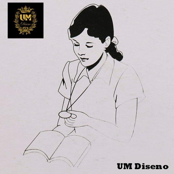 Collar Lupa Vintage UM Diseño 10X Bronce Antiguo 5.08 cm