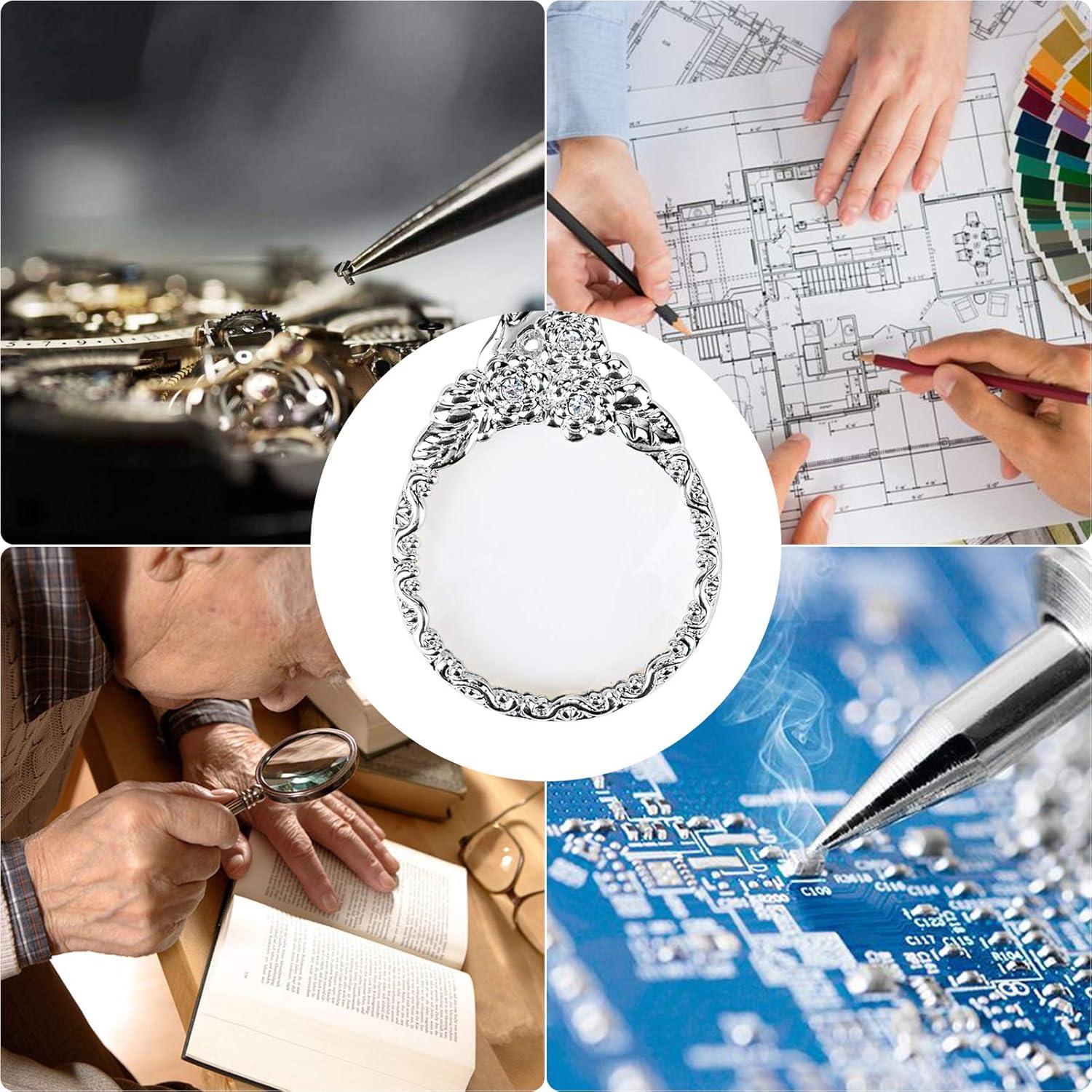 Collar Lupa Retro 2.5X Oasis-X Plateado 65cm para Lectura