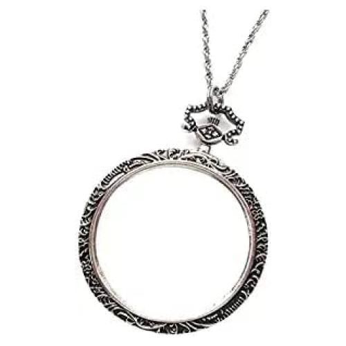 Lupa de Aumento 10X con Collar de Plata XJCXZJ 40mm