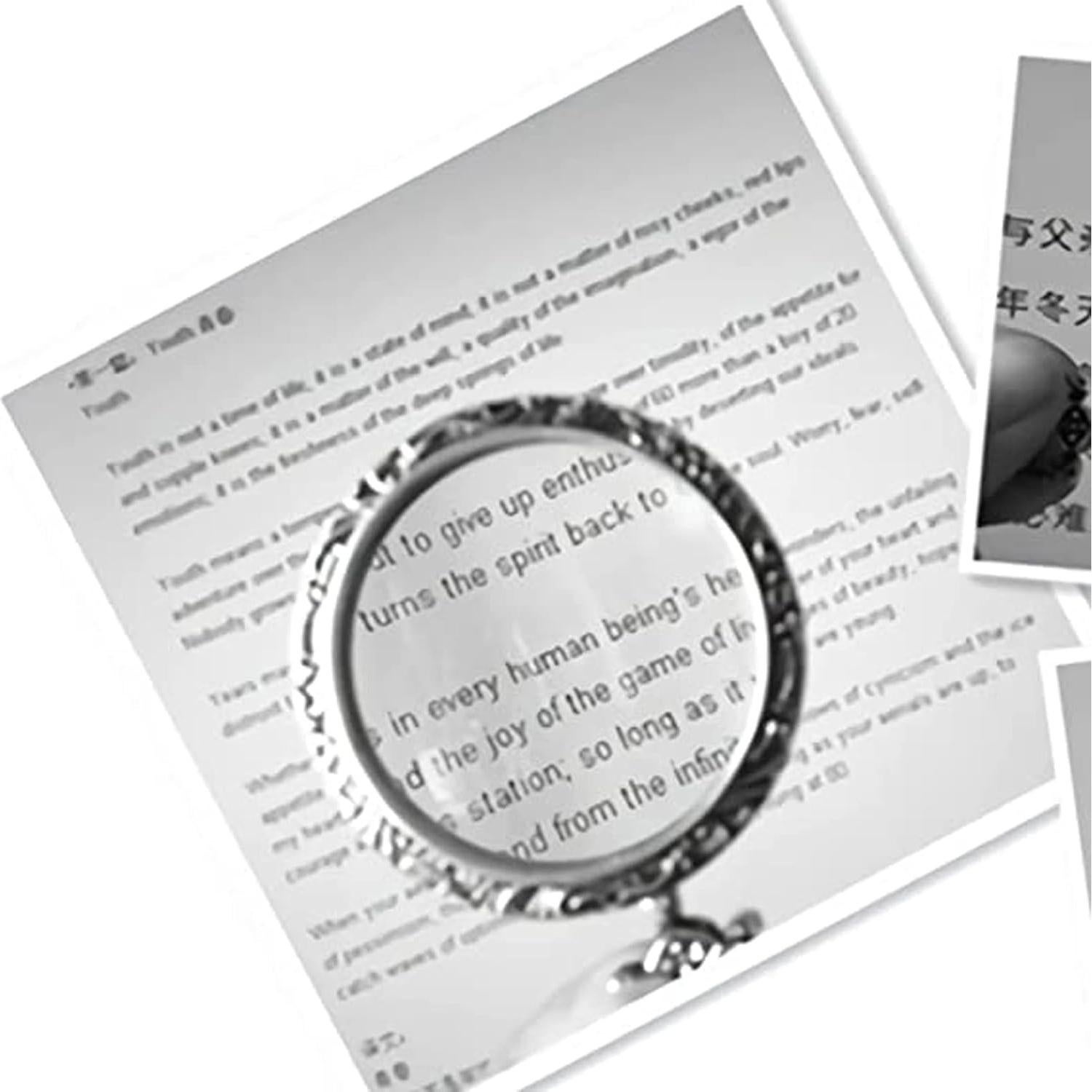 Lupa de Aumento 10X con Collar de Plata XJCXZJ 40mm