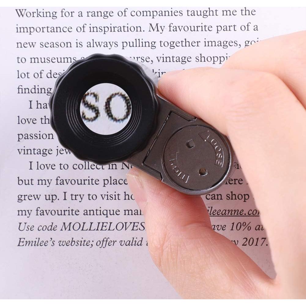 Lupa de Joyería 50X HKSICHENGKEJI con LED y UV