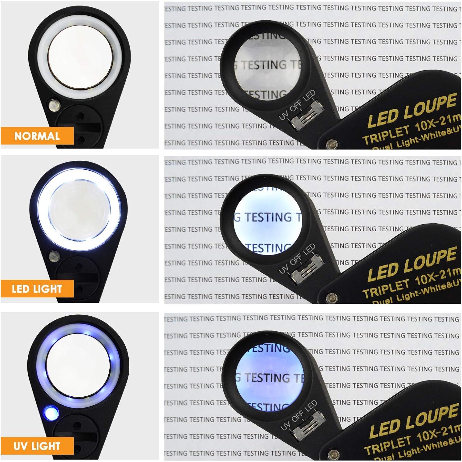 Lupa de Joyería LED UV 10x DANOPLUS KIB-246 21mm