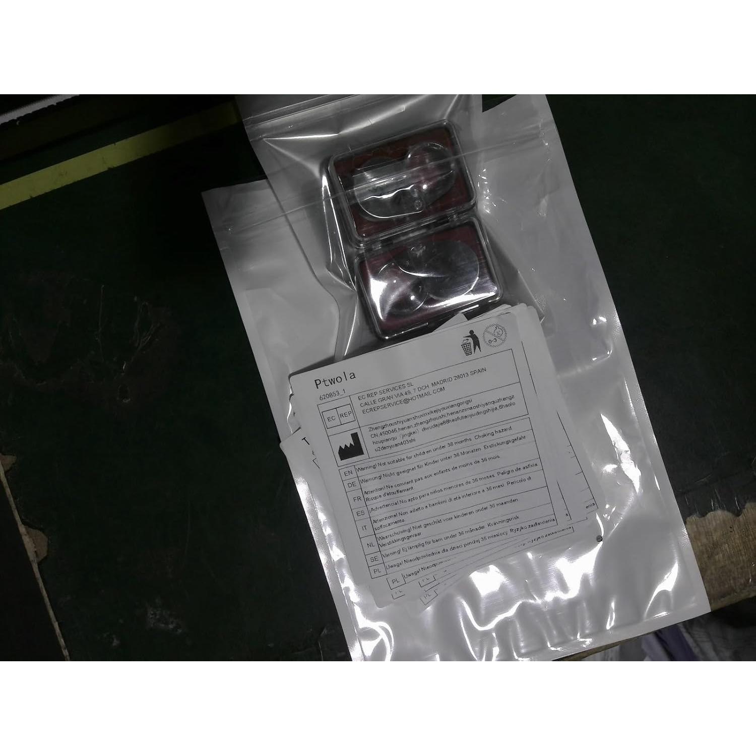 Juego de 2 Lupas de Joyero Ptwola 10x Plegables con Caja