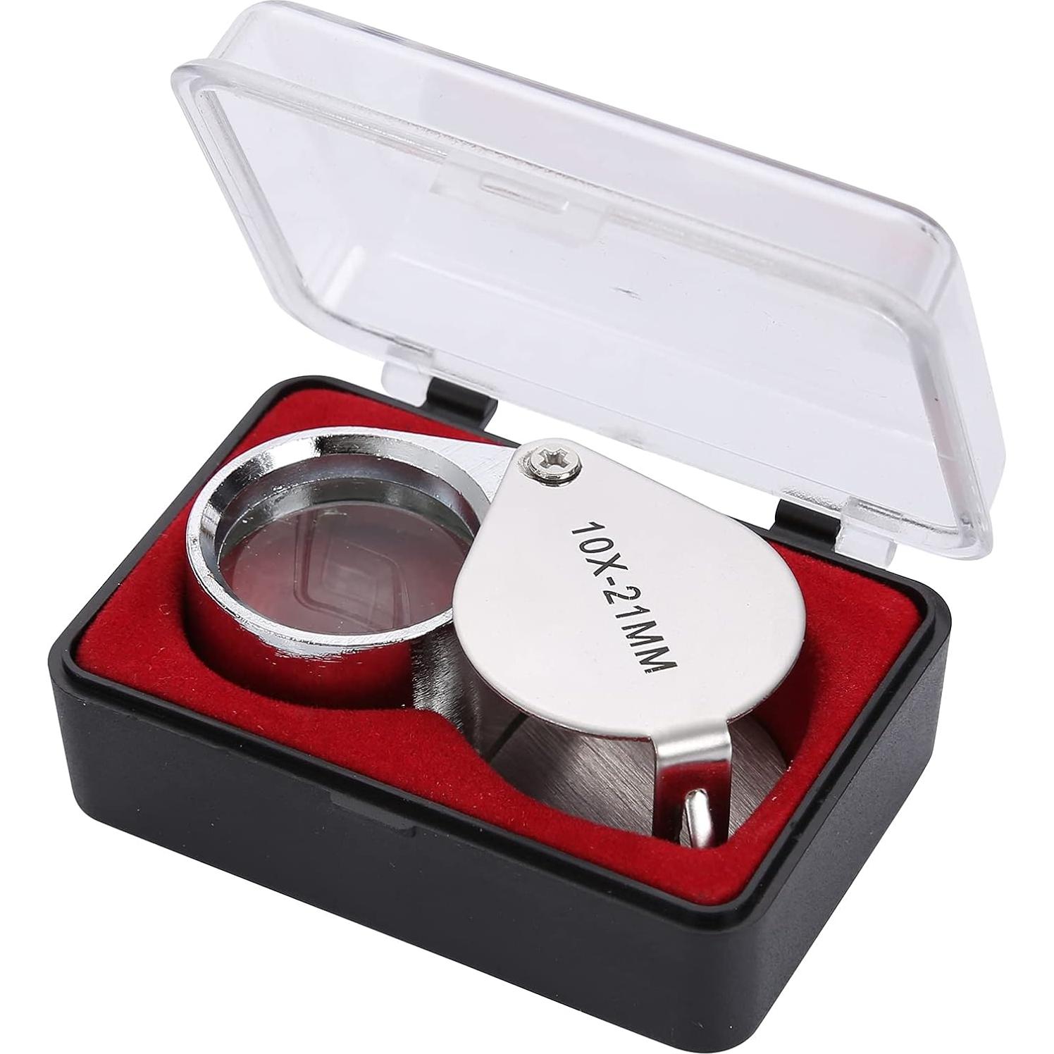 Lupa de bolsillo Aketek 10x 20x 3 piezas HD