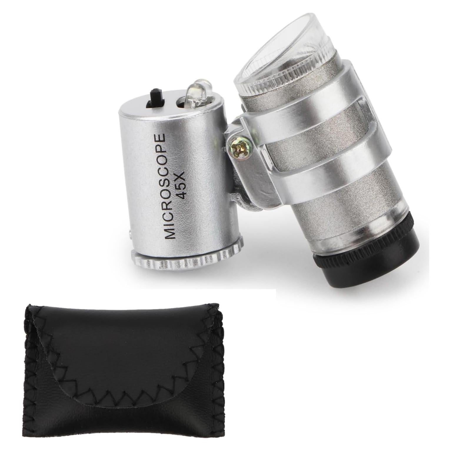 Lupa Mini 45X con 2 Luces LED Crazy Cart - Joyeros