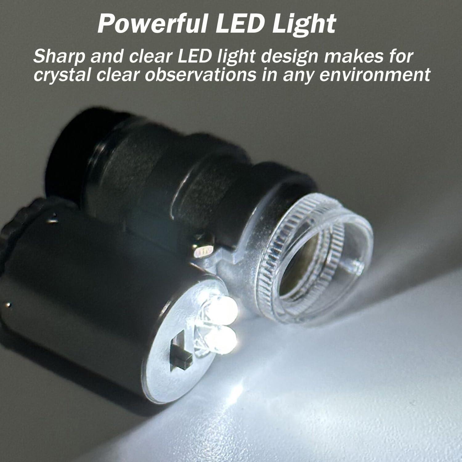 Lupa Mini 45X con 2 Luces LED Crazy Cart - Joyeros