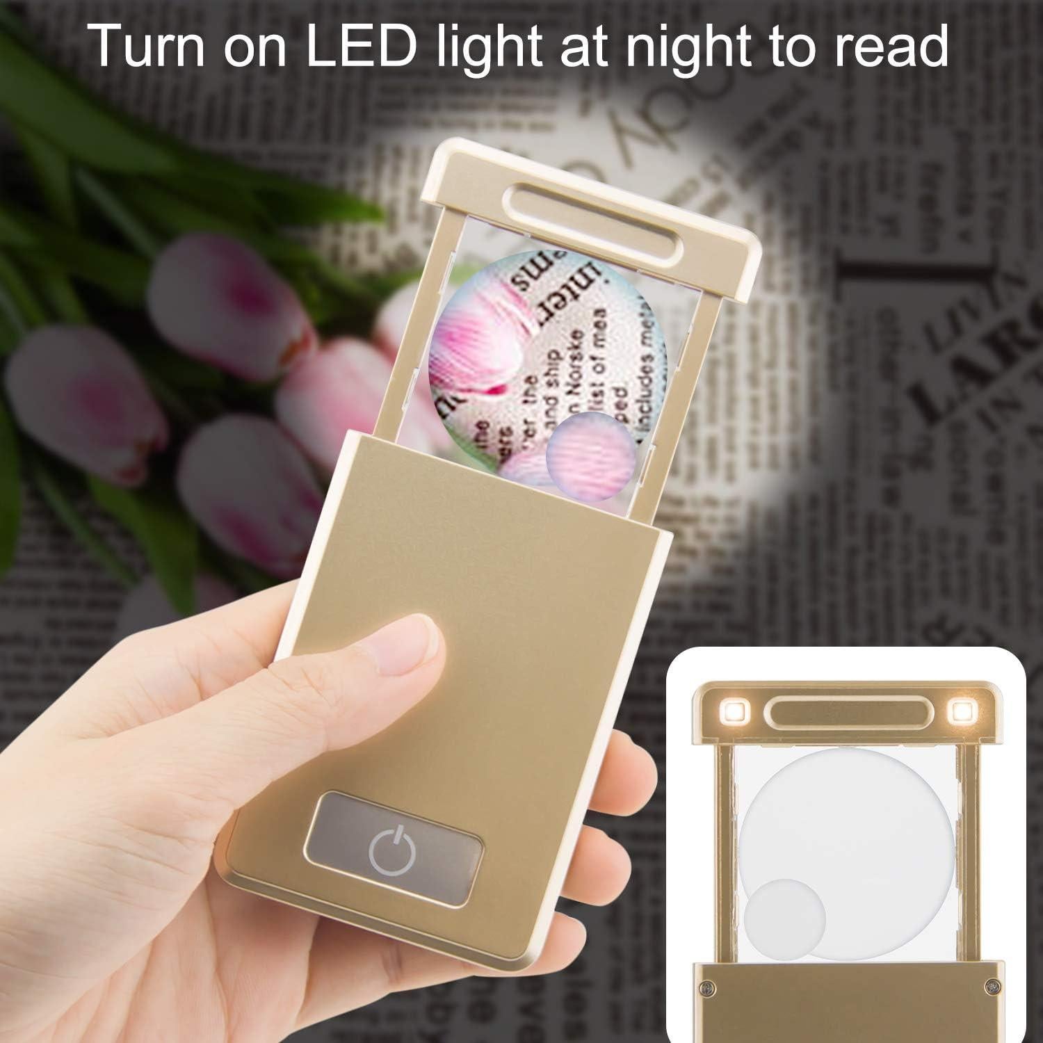 Lupa portátil con luz LED HONWELL 3X 5X - 3 unidades