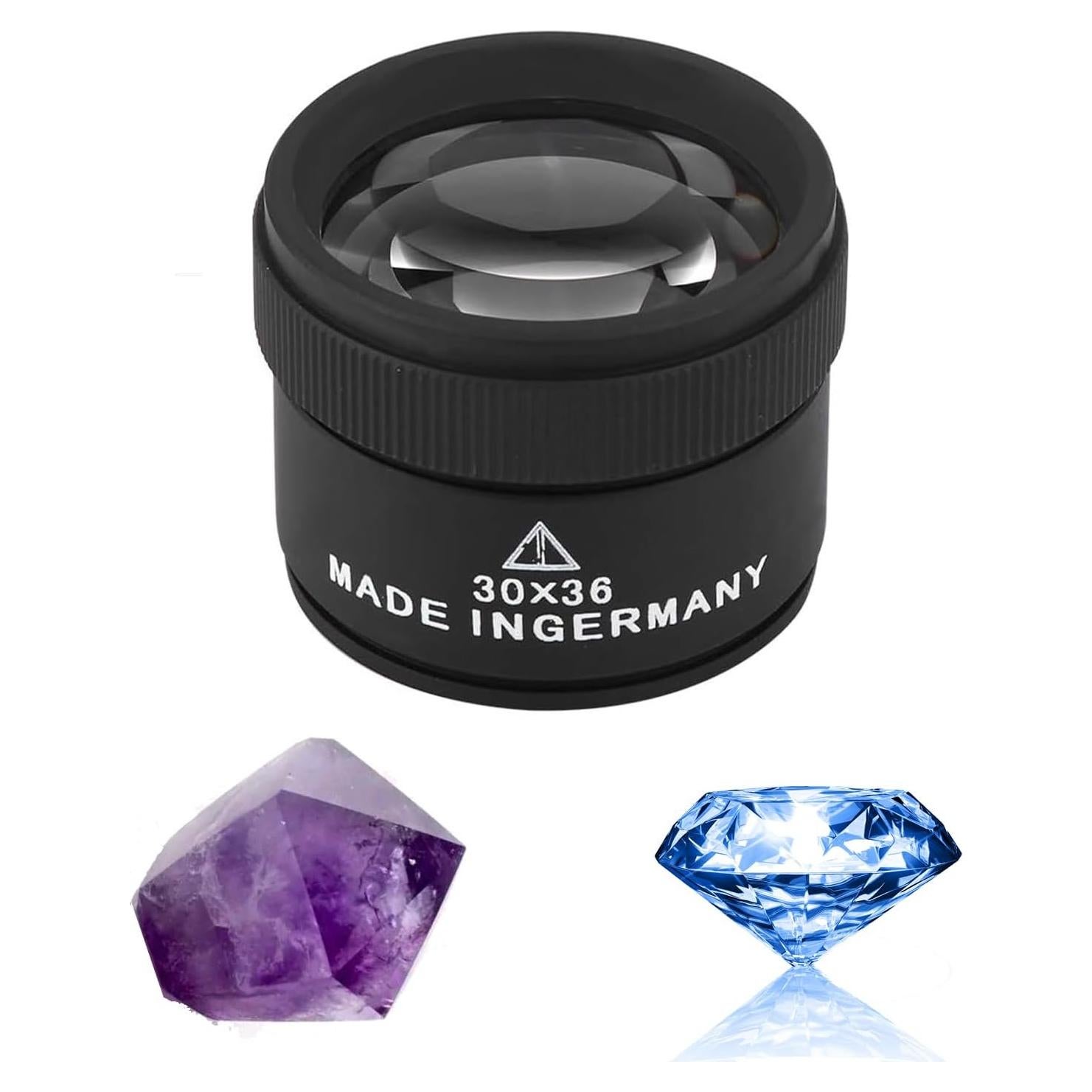 Lupa de Lectura 30X Mini Óptica Aluminio para Joyería