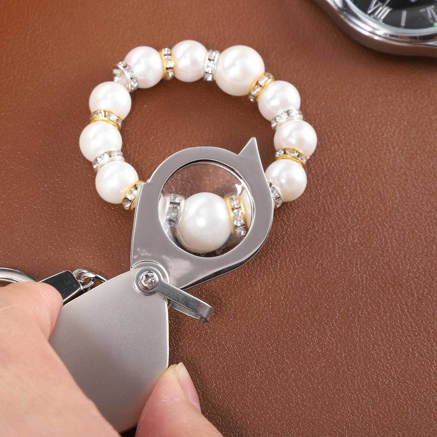 Lupa de bolsillo 30X Xthrotsenk, plegable, 25 mm, viaje