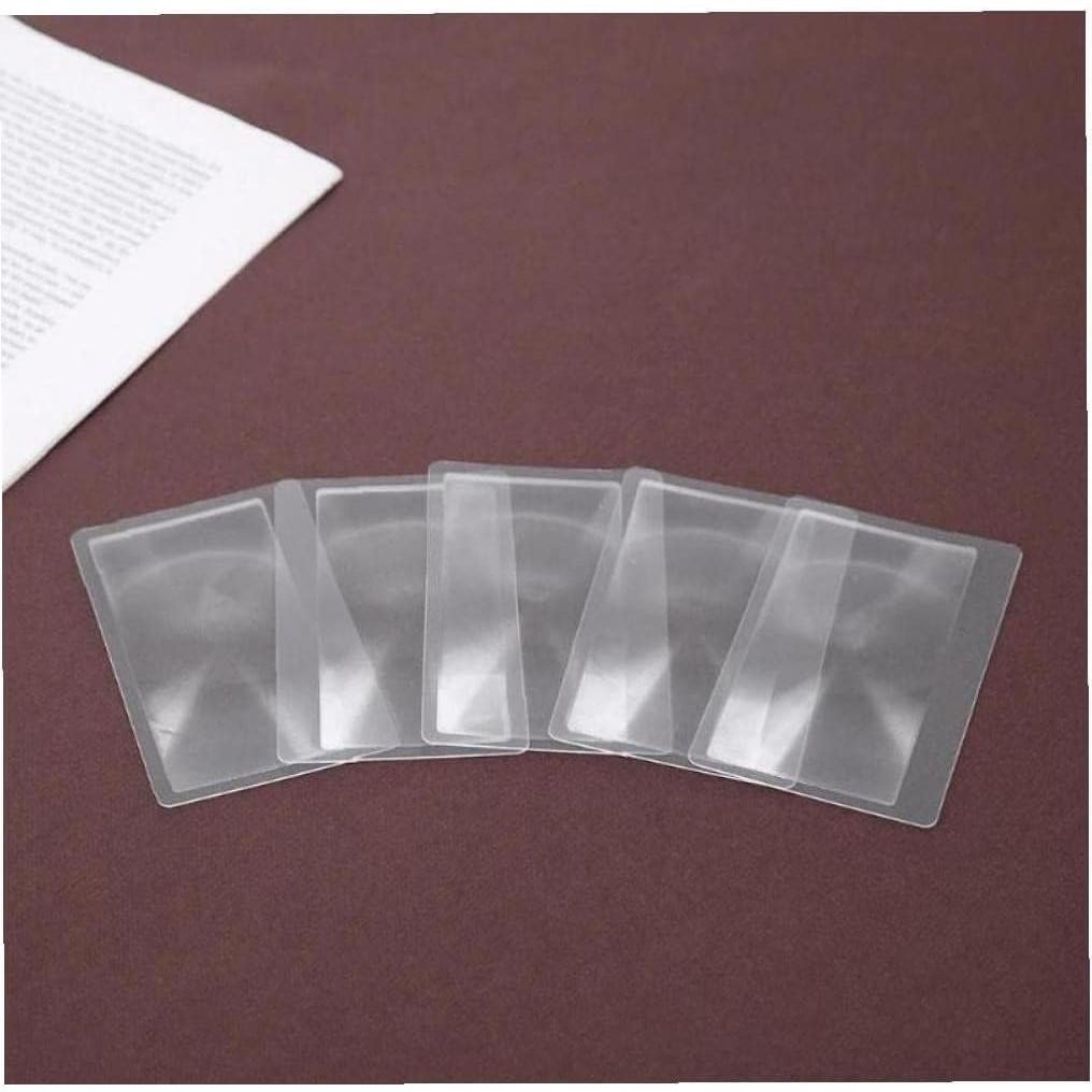 Conjunto de 5 Lupas de Bolsillo 3X Galepromot - Lentes Fresnel