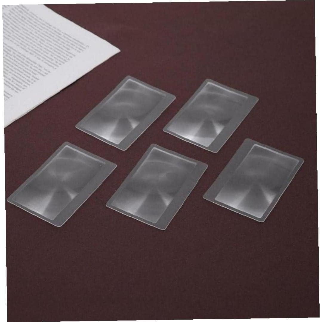 Conjunto de 5 Lupas de Bolsillo 3X Galepromot - Lentes Fresnel