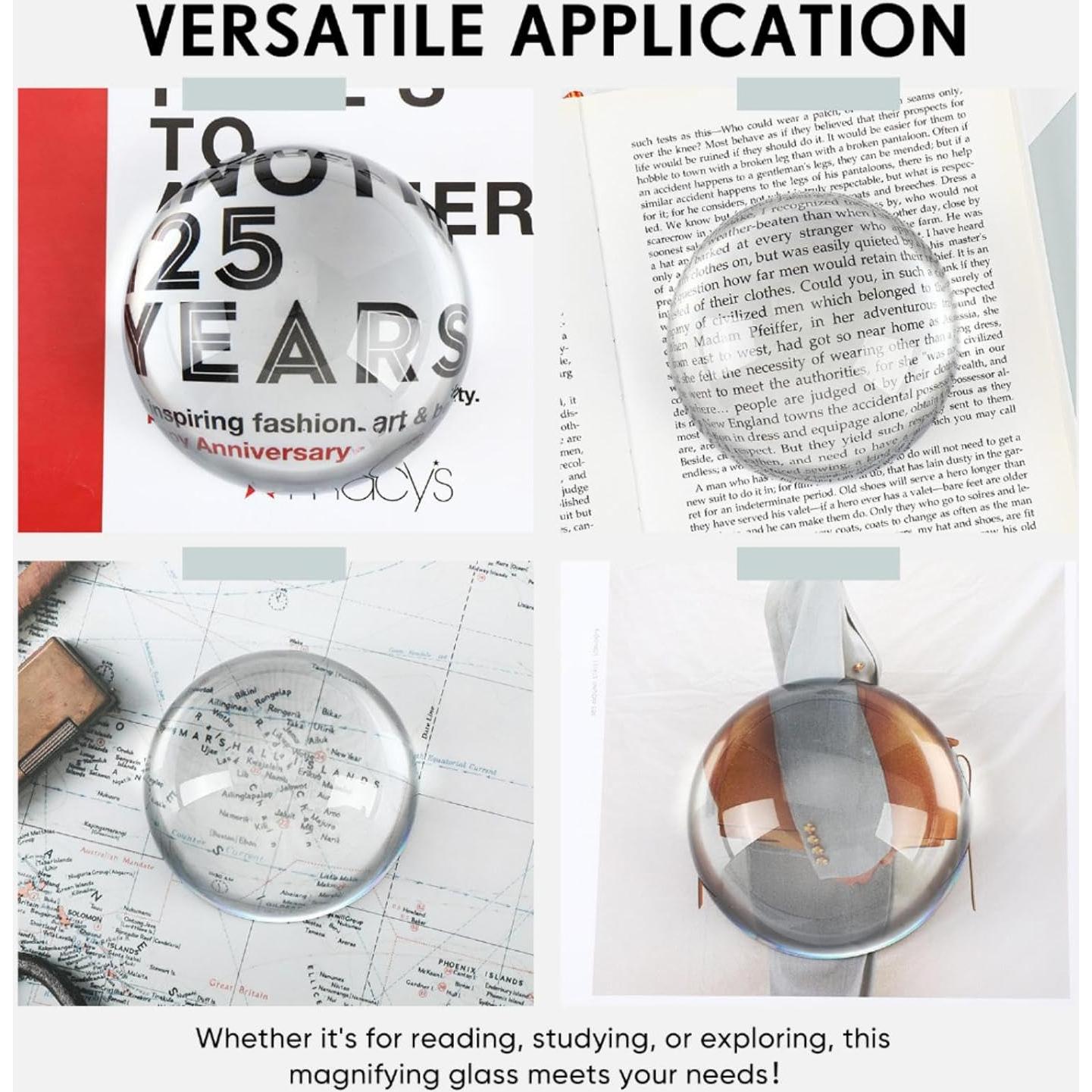 Lente de Aumento Jetec 5X 9.9 cm en Forma de Cúpula con Caja