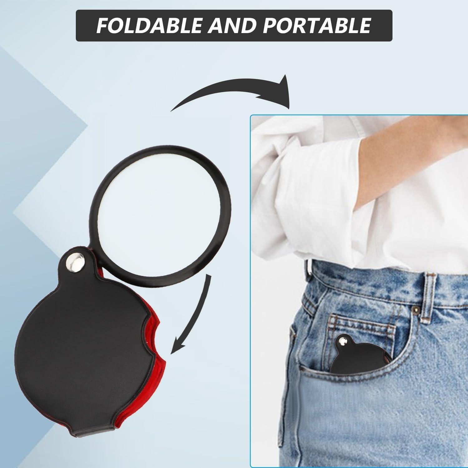 Lupa Plegable de Bolsillo Rongon 5X 60mm para Lectura