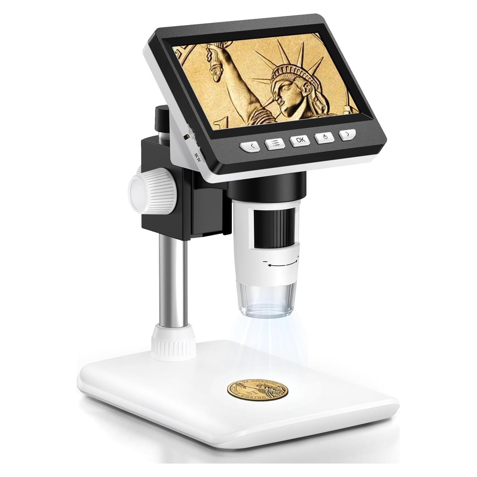 Microscopio Digital Aopick 4.3" 1000X LCD con 8 LED