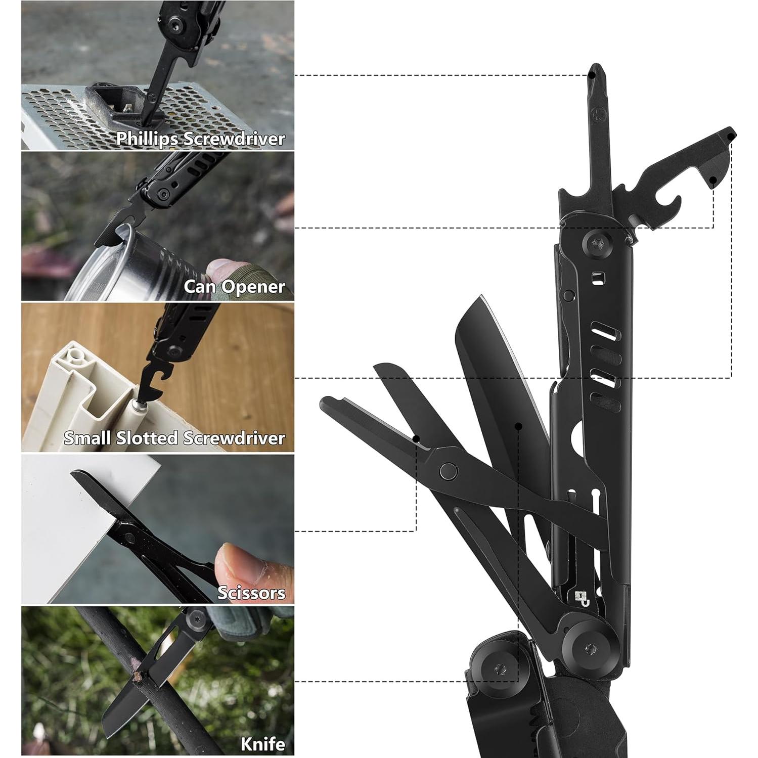 Multiherramienta FLISSA 15-en-1 con Alicates y Funda