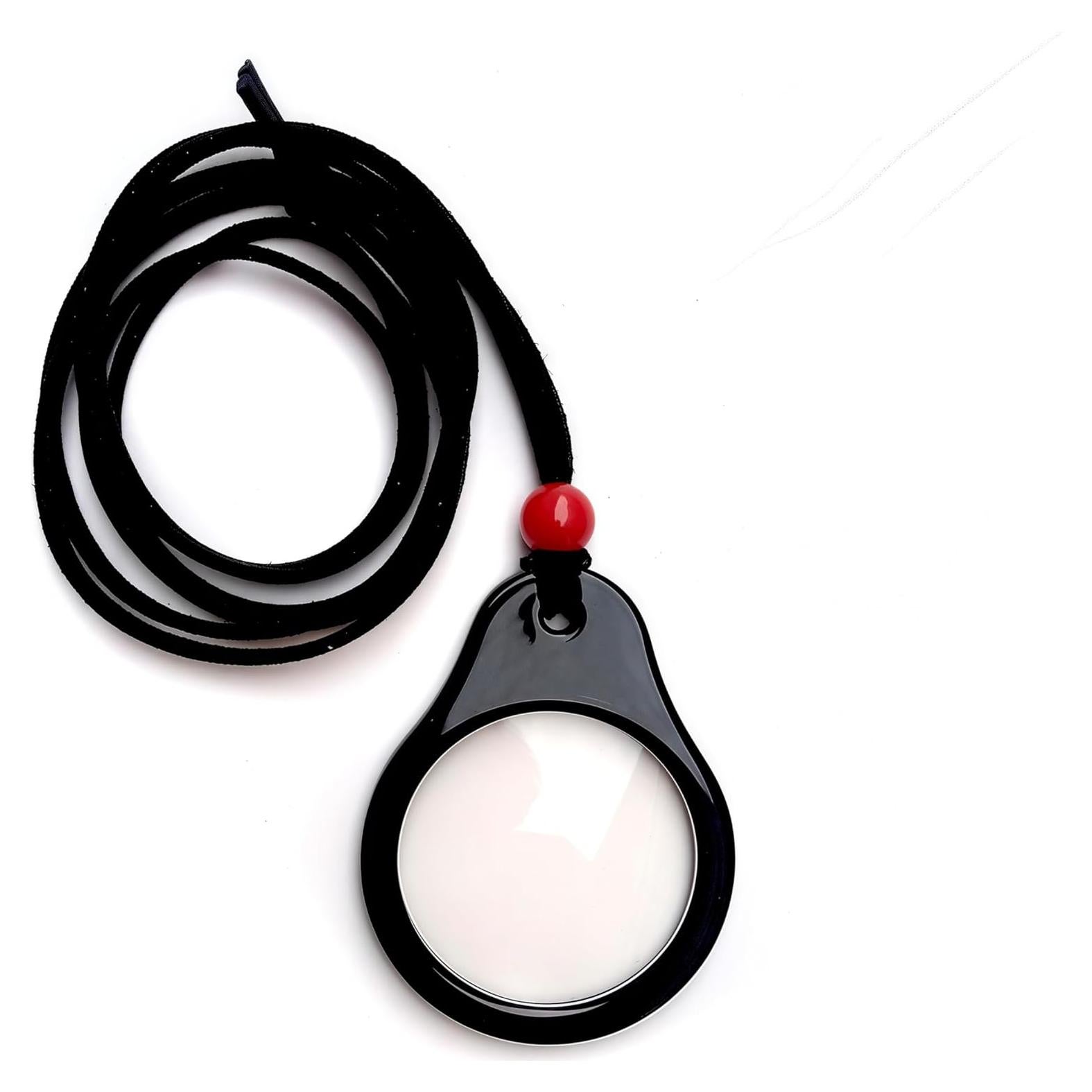 Lupa Portátil 3X MYSANDY con Correa de Cuero - Negra