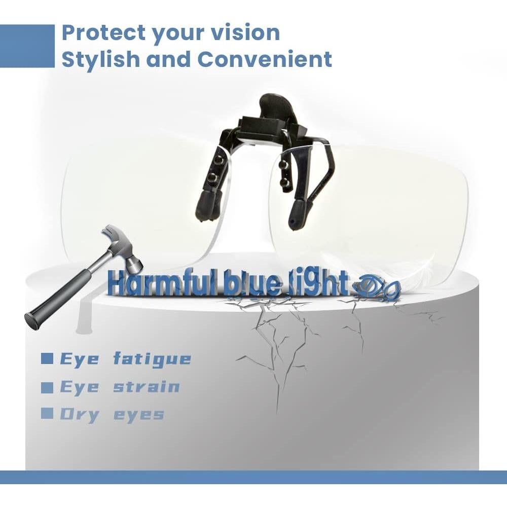 Gafas de lectura clip en Riwissipa anti luz azul 2.25x unisex