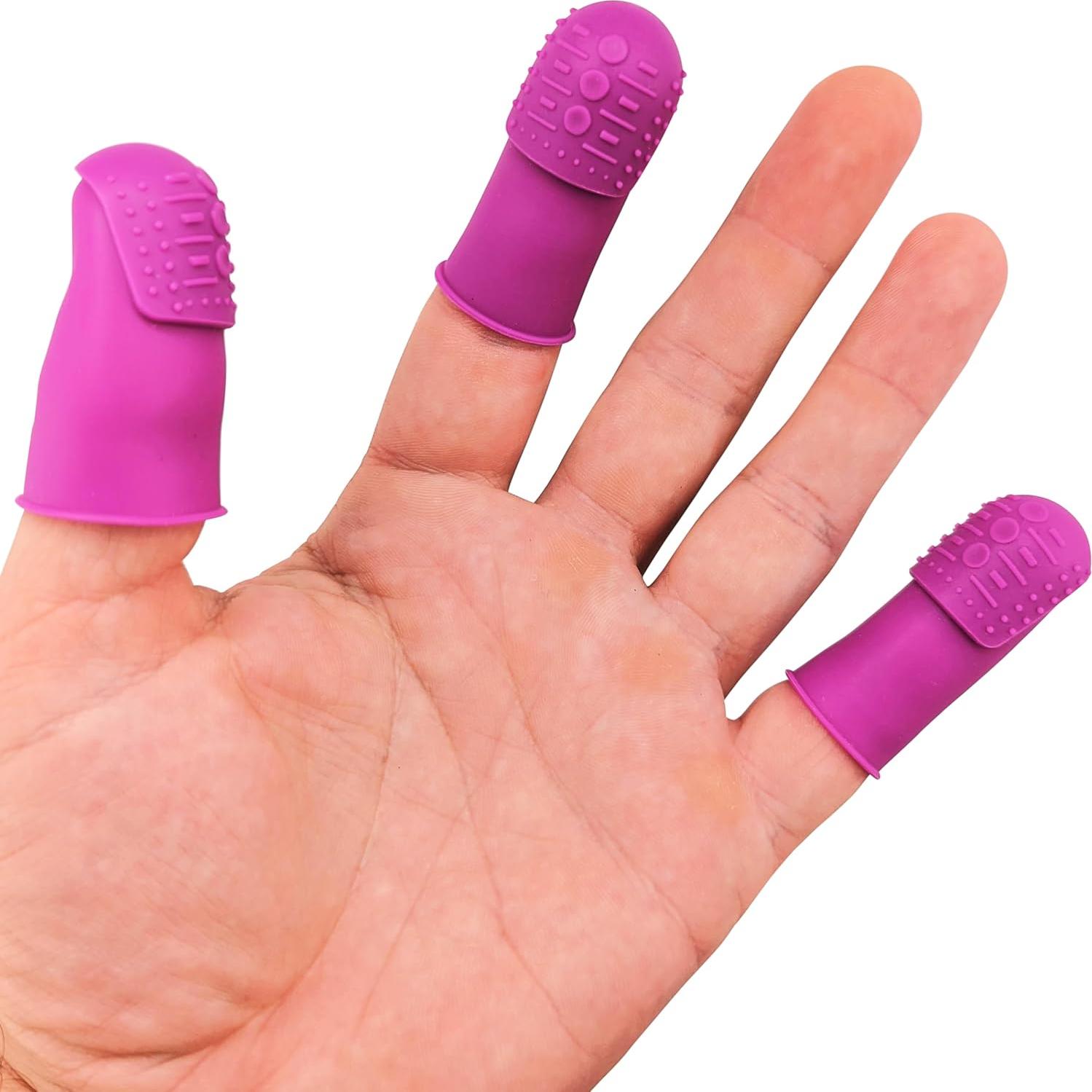 Dedales THIK-Grip de Silicona Hipoalergénica - Paquete de 100