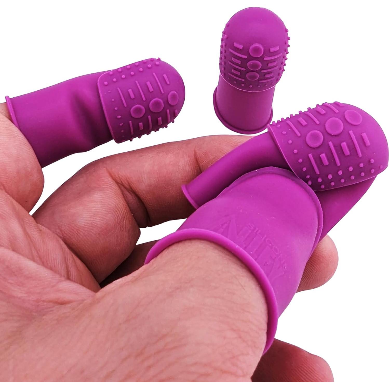 Dedales THIK-Grip de Silicona Hipoalergénica - Paquete de 100