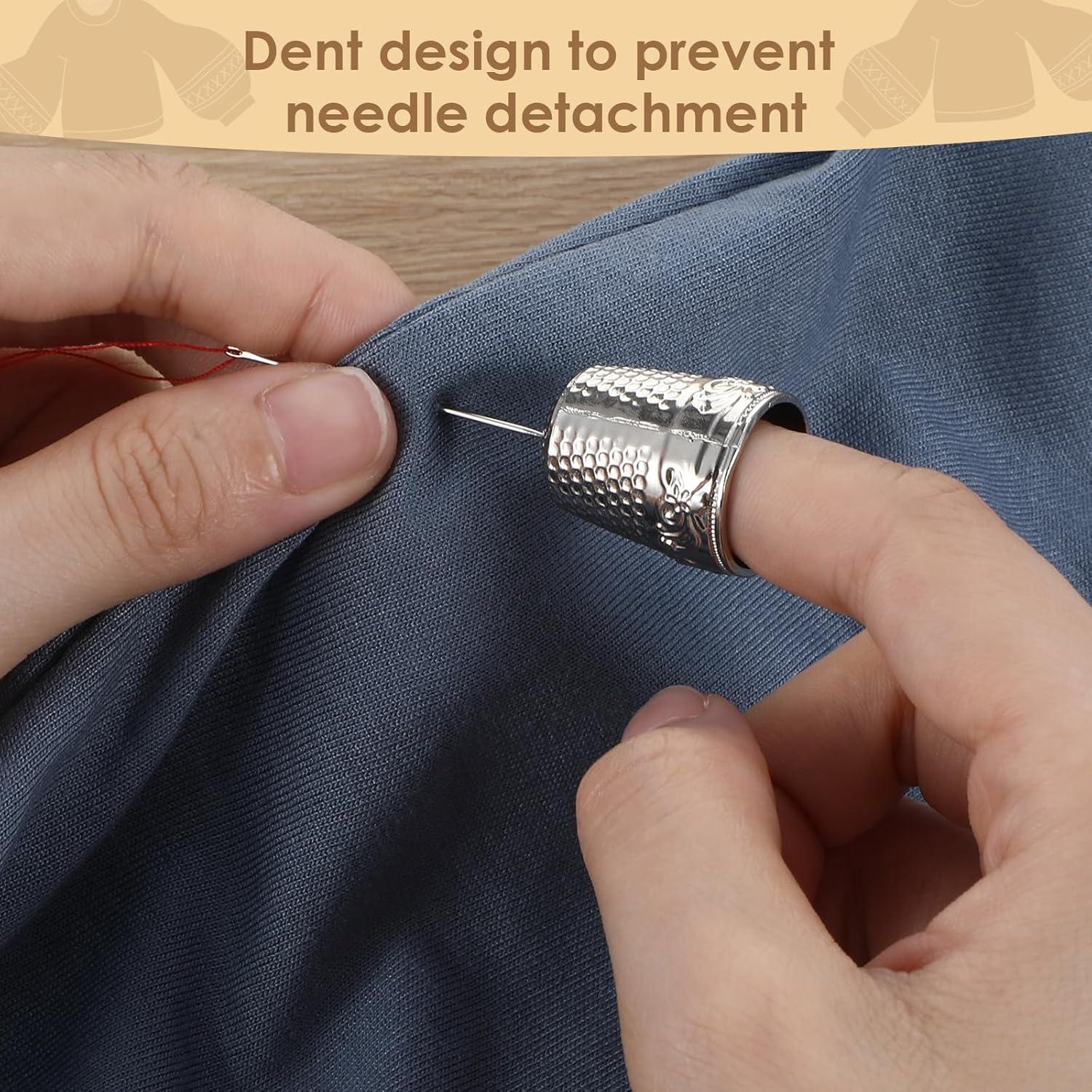 Dedales de Costura Mabor 4 Piezas Metal Plateado 1.8 cm