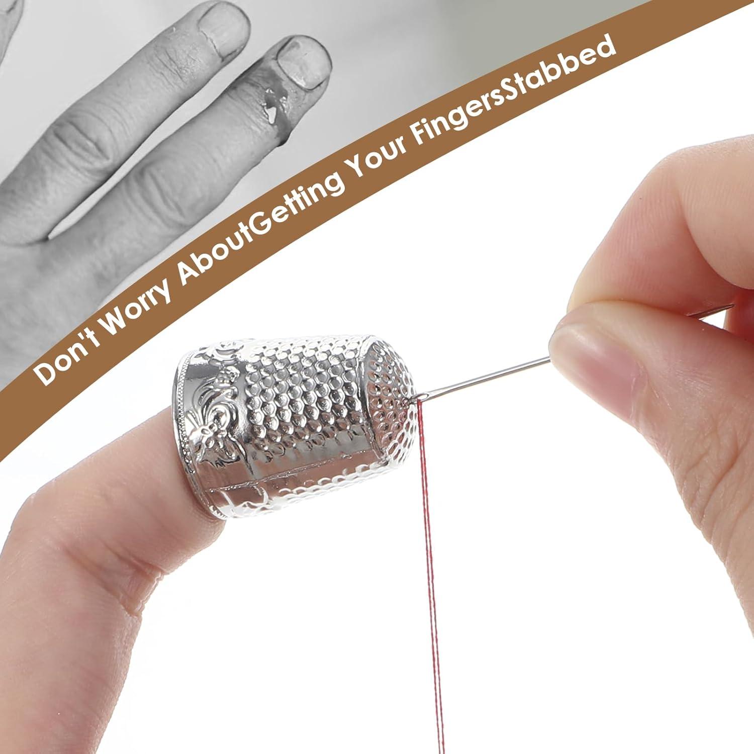 Dedales de Costura Mabor 4 Piezas Metal Plateado 1.8 cm