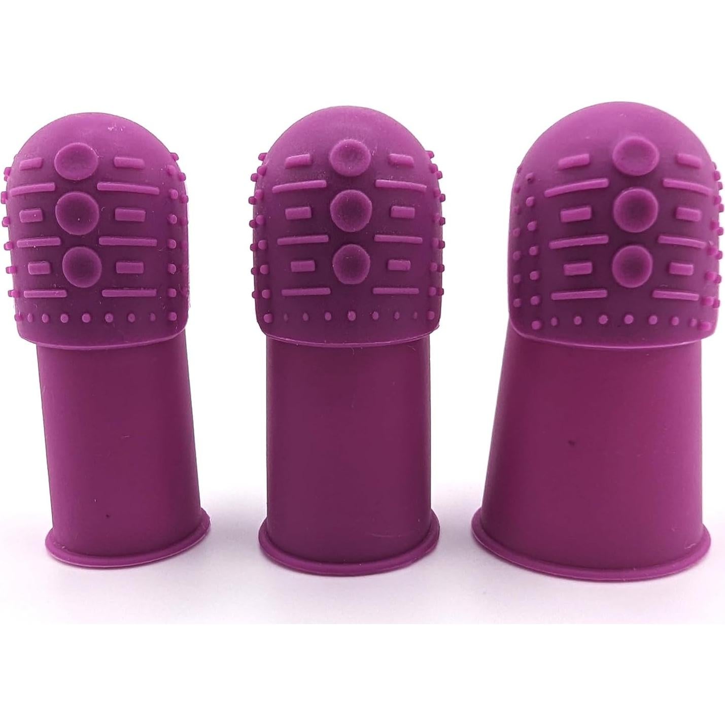 Dedales THIK-Grip de Silicona Hipoalergénica - Juego de 3