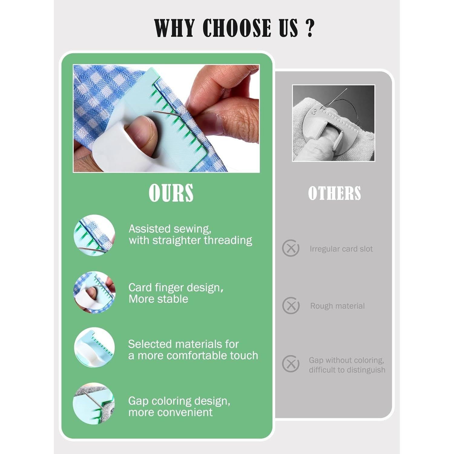 Kit de Costura ISTOYO con Protectores de Dedo y Plantillas