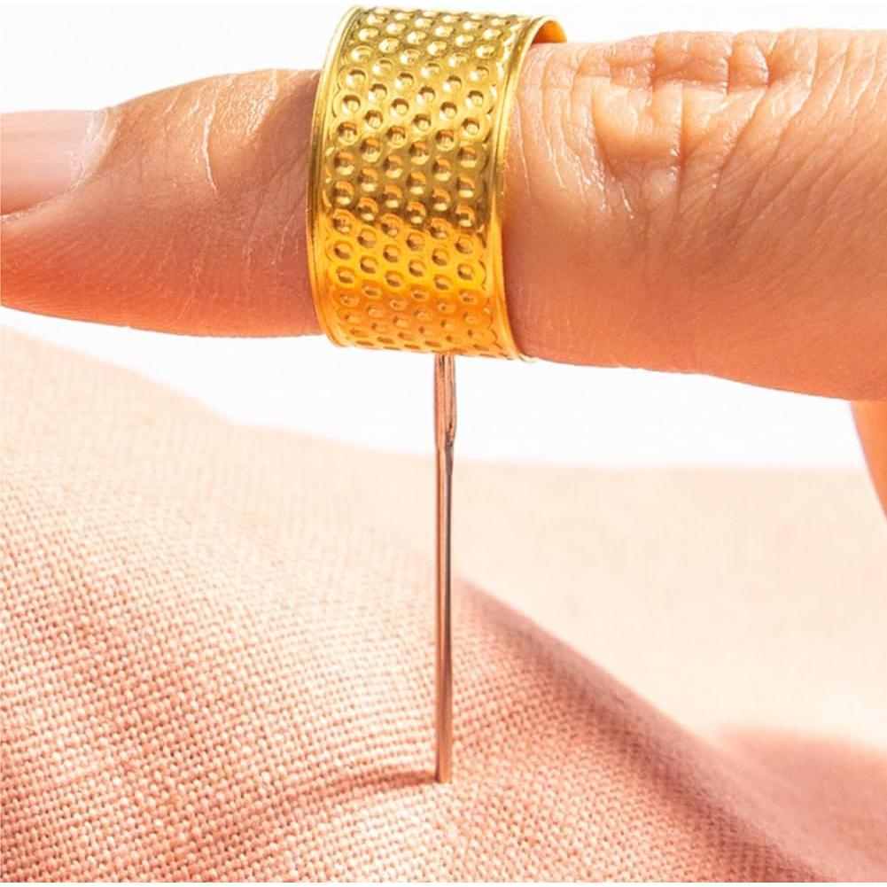 4 Dedales Metálicos Ajustables Capiant para Coser a Mano