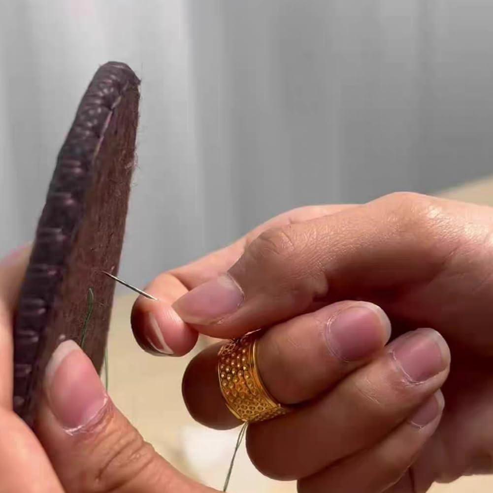 4 Dedales Metálicos Ajustables Capiant para Coser a Mano