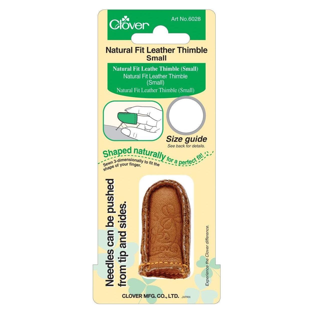 Dedal de Cuero Natural Clover Modelo 6028 Pequeño Marrón